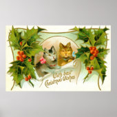 kerstkatten poster (Voorkant)
