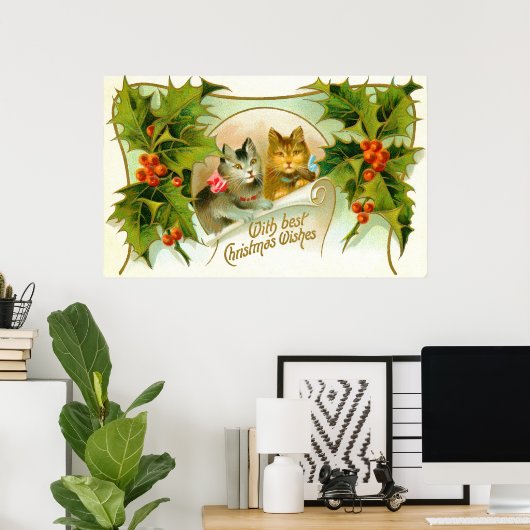 kerstkatten poster (Thuiskantoor)