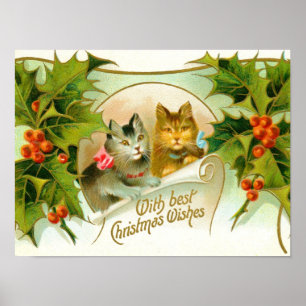 Kerstkatten Poster