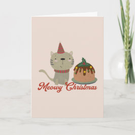 Kerstkatten Puns: Meowy Kerstmis Kaart
