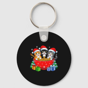Kerstkatten Ramen Kitten Anime Kerstmis Voor Manne Sleutelhanger