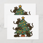 Kerstkatten Rond De Kerstboom Vakantiekeuze (Voorkant / Achterkant)