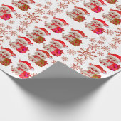 Kerstkatten rood inpakpapier (Hoek)