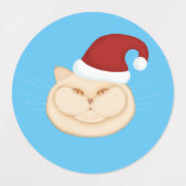Kerstkatten Santa-kat Labels (Design 2)