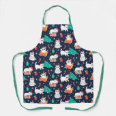 kerstkatten schort (Voorkant)