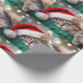 Kerstkatten slaap cadeaupapier (Hoek)
