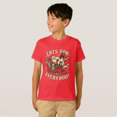 Kerstkatten t-shirt (Voorkant volledig)
