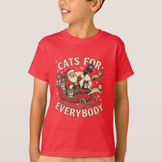 Kerstkatten t-shirt (Voorkant)