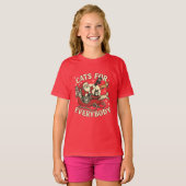 Kerstkatten t-shirt (Voorkant volledig)