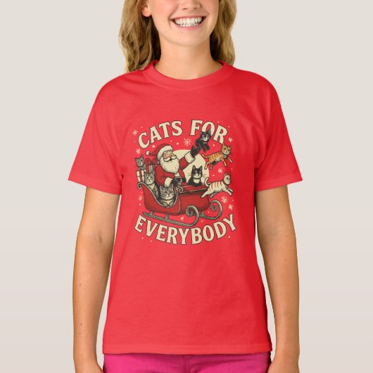 Kerstkatten t-shirt (Voorkant)