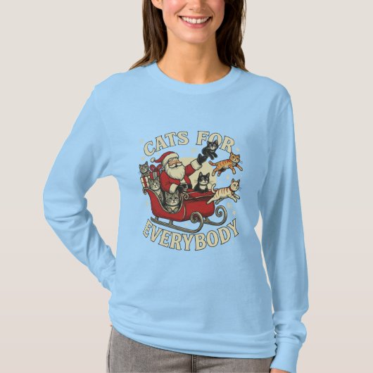 Kerstkatten t-shirt (Voorkant)