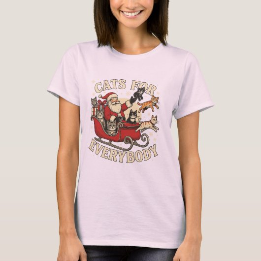Kerstkatten t-shirt (Voorkant)