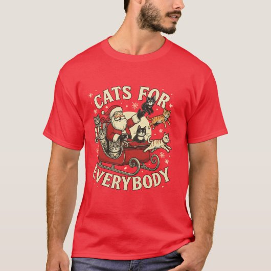 Kerstkatten t-shirt (Voorkant)