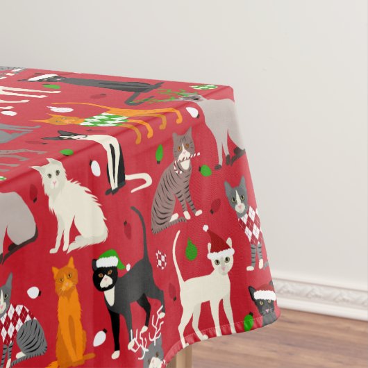 kerstkatten tafelkleed (Voorbeeld)