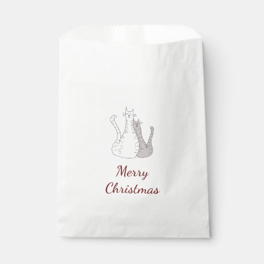 Kerstkatten tekenen Schattigee Katten Bedankzakje (Voorkant)