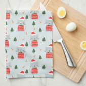 kerstkatten theedoek (Quarter Fold)