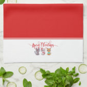 kerstkatten theedoek (Gevouwen)