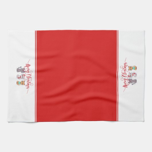 kerstkatten theedoek (Horizontaal)