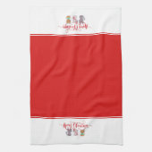 kerstkatten theedoek (Verticaal)