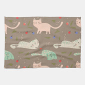 kerstkatten theedoek (Horizontaal)