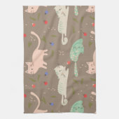 kerstkatten theedoek (Verticaal)