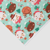 "Kerstkatten" Tissuepapier (Detail)