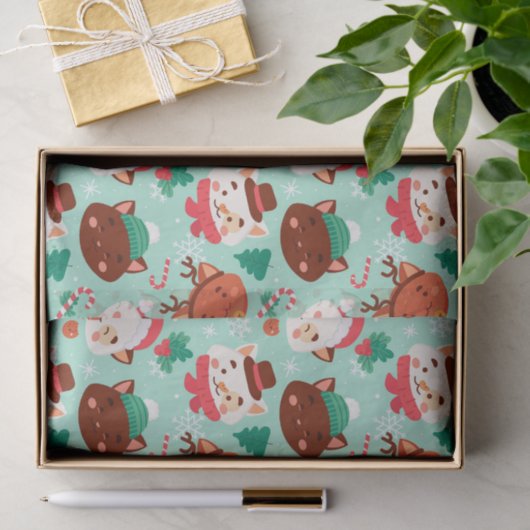 "Kerstkatten" Tissuepapier (Geschenk)