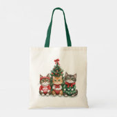kerstkatten tote bag (Achterkant)