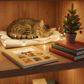 Kerstkatten Vintage Postzegels Retro Kerstkat Planner