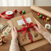 Kerstkatten Vintage Postzegels Retro Kerstkat Planner