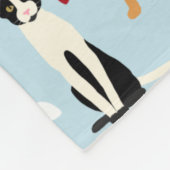 kerstkatten, vleece Blanket Fleece Deken (Hoek)