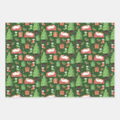 Kerstkatten vol gril inpakpapier vel (Voorkant)