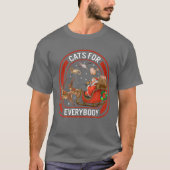 kerstkatten voor iedereen: kerstkattenkat Lo T-shirt (Voorkant)