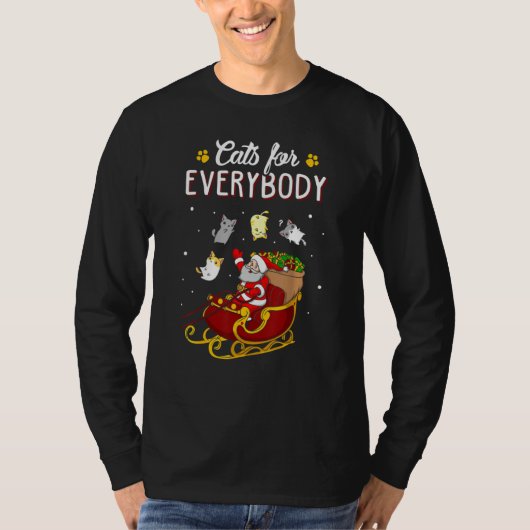 Kerstkatten voor iedereen t-shirt (Voorkant)