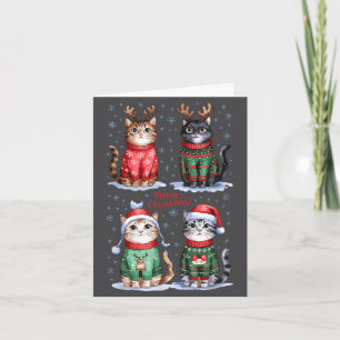 Kerstkatten _ Zalig Kerstfeest Katten Grafisch Kaart