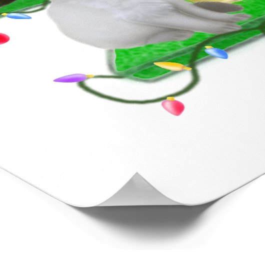 kerstkattenboom afdrukken poster (Hoek)