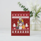 Kerstkattenboom Briefkaart (Staand voorkant)