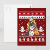 Kerstkattenboom Briefkaart (Voorkant / Achterkant)