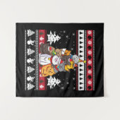 kerstkattenboom wandkleed (Voorkant (horizontaal))