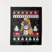 kerstkattenboom wandkleed (Voorkant)