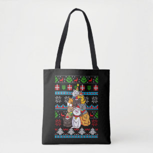 Kerstkattenboomcadeau Tote Bag