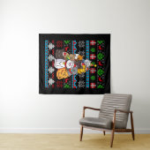 Kerstkattenboomcadeau Wandkleed (In Situ (horizontaal))