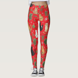 Kerstkattenbroek voor kattenliefhebbers - Cadeau v Leggings