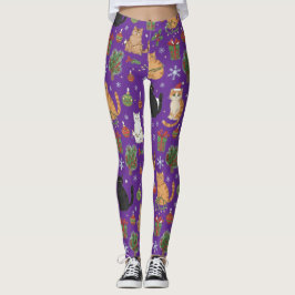 Kerstkattenbroek voor kattenliefhebbers - Cadeau v Leggings