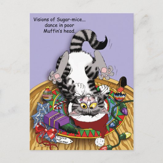 kerstkattenbrood briefkaart (Voorkant)