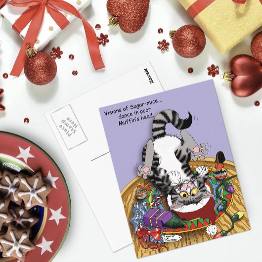 kerstkattenbrood briefkaart