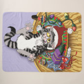 kerstkattenbrood sherpa deken (Voorkant (horizontaal))