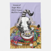 kerstkattenbrood theedoek (Verticaal)