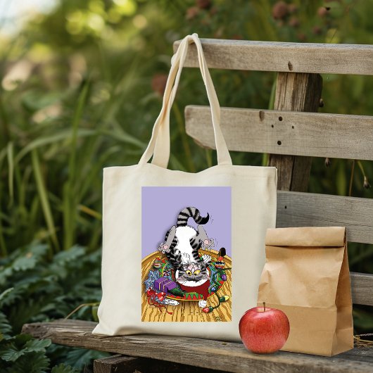 kerstkattenbrood tote bag