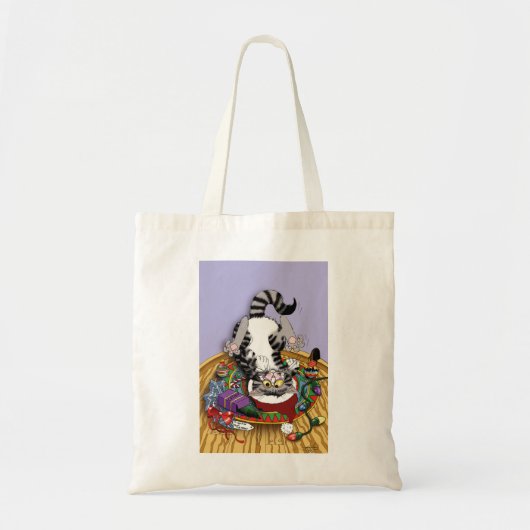kerstkattenbrood tote bag (Voorkant)